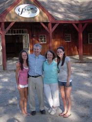 Annie, Mark, Ellen and Mary Parlee at Parlee Farms